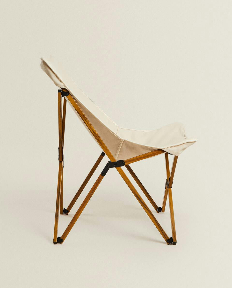 FOLDING ALUMINIUM AND CANVAS CHAIR