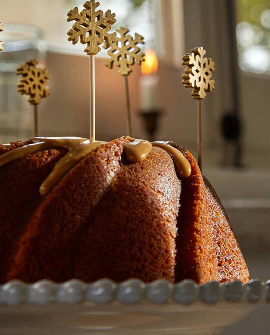 PACK OF CHRISTMAS SNOWFLAKES COCKTAIL PICKS (PACK OF 10)