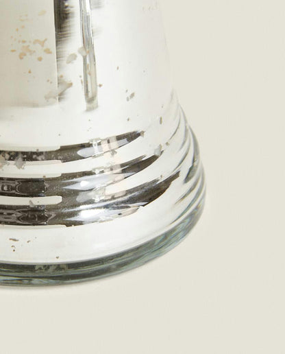 CHRISTMAS BELL-SHAPED GLASS DECORATIVE CANDLE