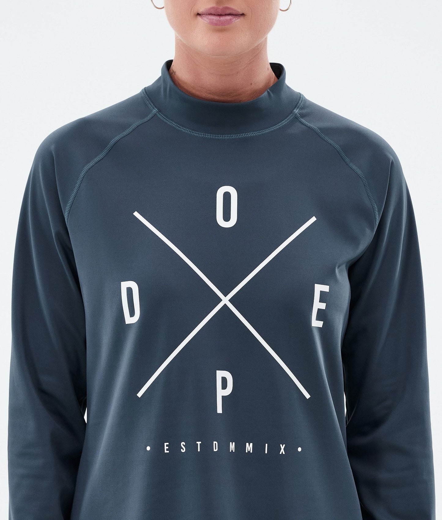 Base Layer Top For Women 2X-Up Metal Blue