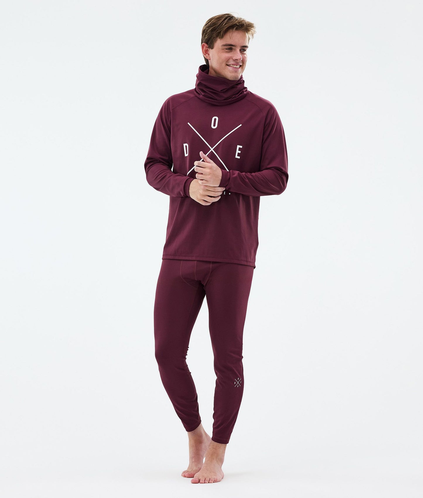 Base Layer Top For Men 2X-Up Burgundy